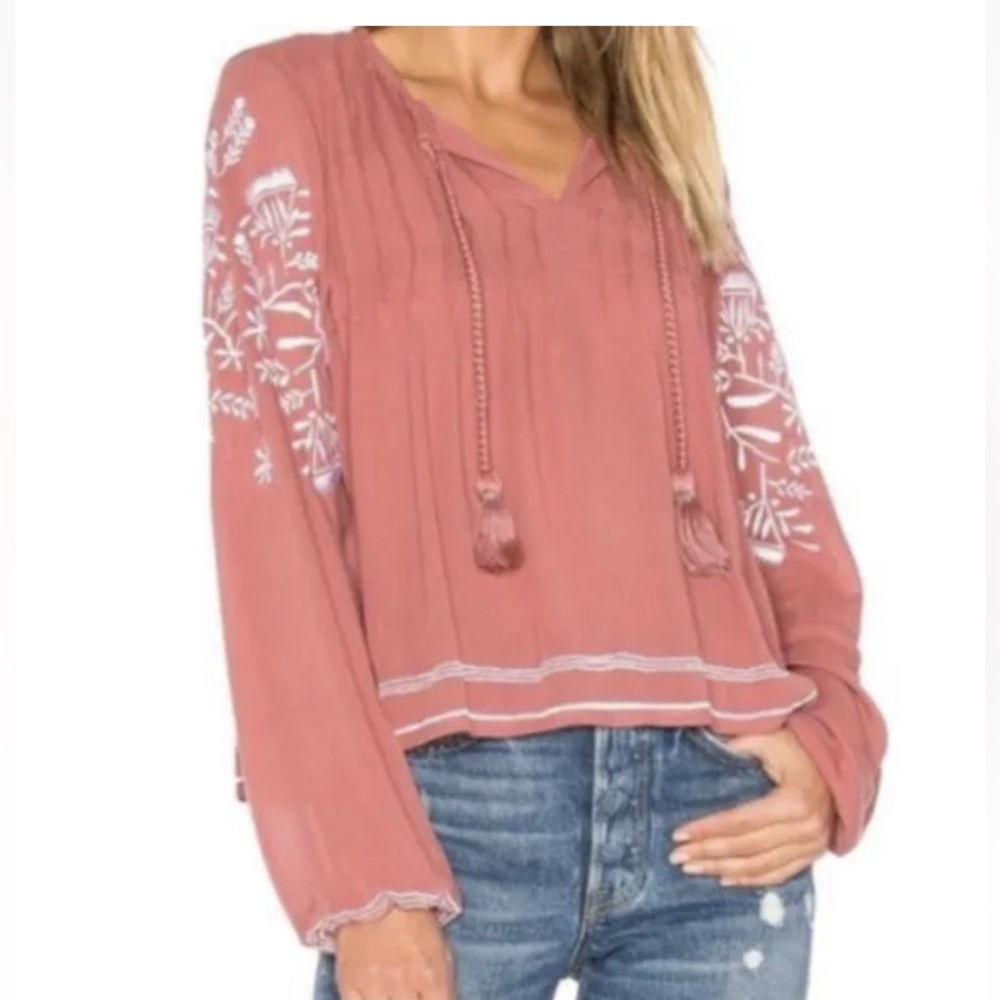 TULAROSA Embroidered Top